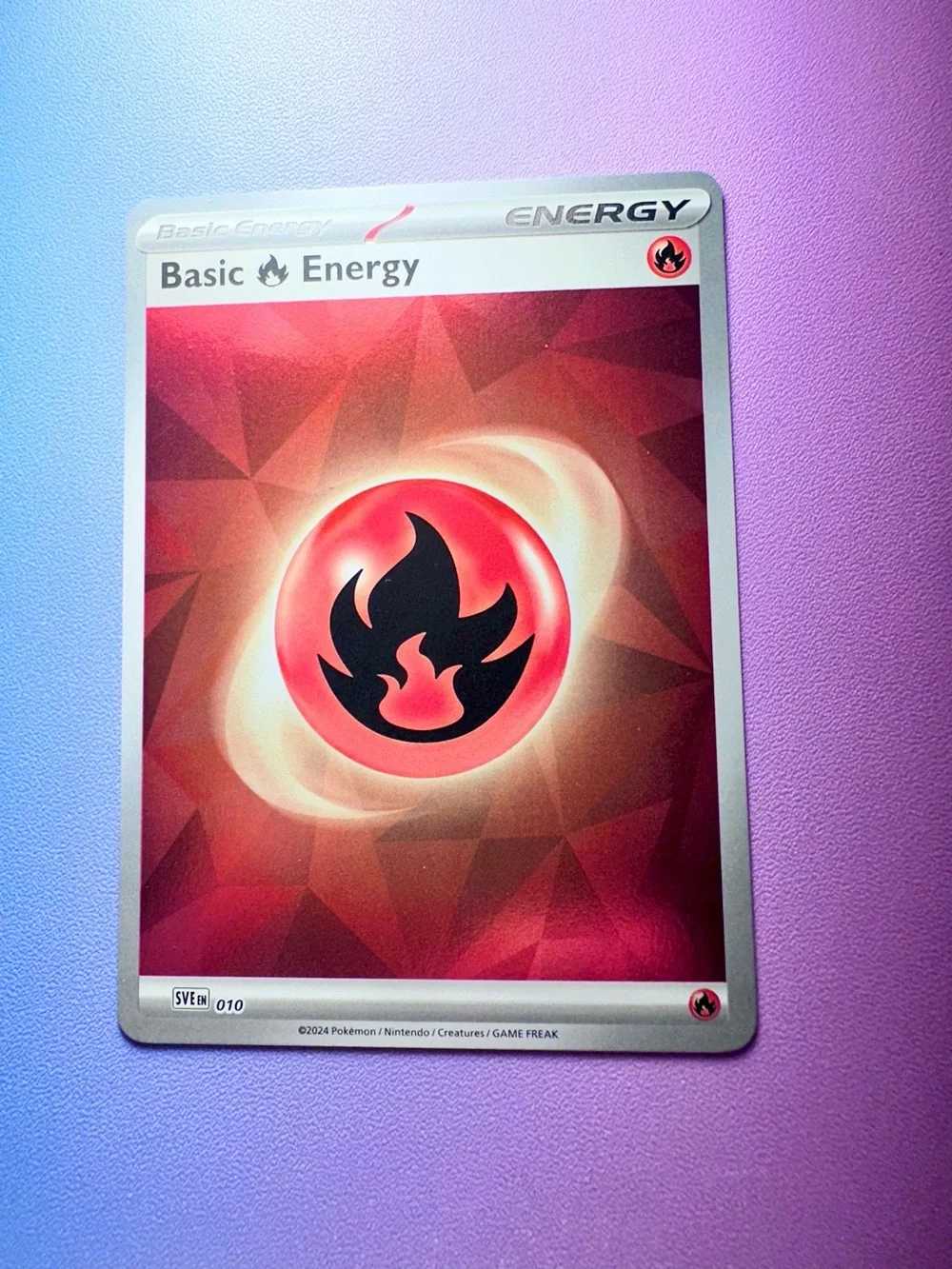 basic fire energy - 010 (holo) — pokémon: stellar crown